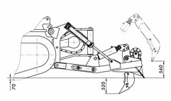 Работа корчевателя при максимальном заглублении и подъеме